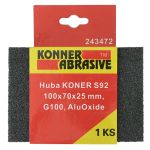 Burete abraziv Konner P60, AluOxide, 100x70x25 mm pentru șlefuire