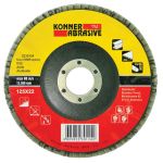 Disc lamelar KONNER 115x22 mm, A80, AluOxide, pentru metal/lemn/plastic (set 5 buc)