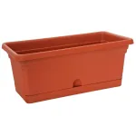 Jardinieră ICS Melissa 40x20x16 cm, 6 L, cu tăviță pentru drenaj
