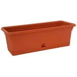 Jardinieră ICS Melissa 50 cm, 8.5 L, cu farfurie pentru balcon