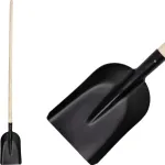 Lopată îngustă Strend Pro Garden S504A.WH, coadă din lemn, neagră