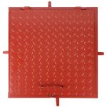 Capac canal MC60 600x600 mm, rosu bordo, incuiabil, sarcina max. 150 kg