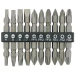 Set biți Strend Pro YF40020, 10 piese, Cr-V, 65 mm pentru șurubelniță