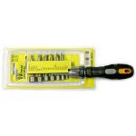 Set biți și tubulare Strend Pro SD0539, 19 piese, cu șurubelniță cu clichet