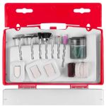 Set accesorii mini pentru șlefuire Strend Pro RGT1024, 24 piese, cu tijă