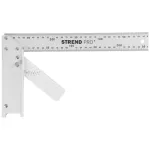 Echer din aluminiu 300 mm cu raportor pentru măsurarea unghiurilor