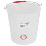 Găleată ICS P1115 albă, 15 L, cu mâner metalic rezistent