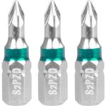 Set biți Strend Pro Pozidriv PZ0, 1/4", 30 mm, 3 bucăți