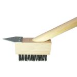 Perie pentru rosturi pavaj Strend Pro, 100×40×35 mm, cu coadă din lemn 140 cm