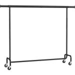 SONGMICS Suport haine cu roti, bara extensibila pentru umerase, structura metalica sarcina mare, 45x160-200x163 cm, negru Household NewTrend