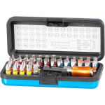 Set biți Strend Pro 37 piese din oțel S2, 25 mm, cu suport și adaptor magnetic