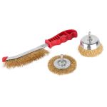 Set 3 perii sarma Tigerlion 8003B, tip cupa si disc 75 mm, cu tija