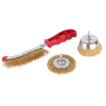 Set 3 perii sarma Tigerlion 8003B, tip cupa si disc 75 mm, cu tija