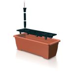 Kvetináč BALCONY CAN ISBT5CAN, 19x50x16 cm, 7,5 lit., so zavlažovaním, terakota