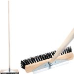 Mătură stradală Geco U400.3 DUO WH 400 mm, peri PVC/oțel, cu coadă