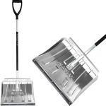 Odhrňovač ALUMAX S, 500x375/1505 mm, lopata na sneh, s držadlom, odhŕňač, gumová lišta, ALU násada, mix farieb, ZMONTOVANÝ