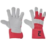 Mănuși de protecție EIDER RED 11/XXL, roșii, combinate, din piele