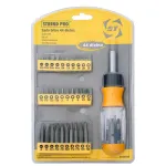 Set biți Strend Pro BSY240, 44 piese, cu șurubelniță cu clichet, Cr-V