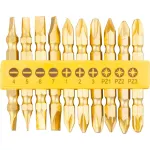 Set biți Strend Pro GoldenFish, 10 piese, 65 mm, CrV (PL/PH/PZ)