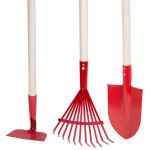Set unelte grădinărit Strend Pro Herrison MINI, greblă, lopată, sapă, cozi lemn 900 mm