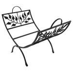 Suport lemne pentru șemineu Homefire LH013B, metal, 52 cm, negru