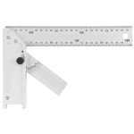 Echer din aluminiu 250 mm cu raportor pentru măsurarea unghiurilor