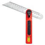 Echer reglabil Kapro 301 cu nivelă și riglă din inox pentru unghiuri