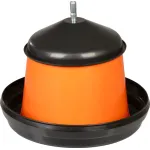 Hranitor păsări Novital 15 L din plastic, cu capac și reglaj debit