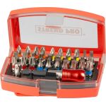 Set biți Strend Pro 32 piese, 25 mm, oțel S2, cu suport și adaptor