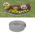 Bordură de grădină, gri, 10 m 15 cm, polietilenă GartenMobel Dekor