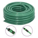 Furtun de grădină cu set de racorduri, verde, 0,75", 100 m, PVC GartenMobel Dekor