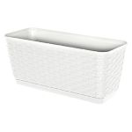 Kvetináč RATOLLA P 12 lit, biely, s podložkou