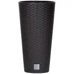 Ghiveci cu inserție Prosperplast Rato Tubus 250, maro, aspect ratan