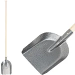 Lopată universală S504-4.WH cu coadă din lemn, 270x220 mm