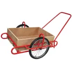 Cărucior de transport Optimus cu ladă din lemn, capacitate 240 kg