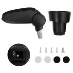 Cotieră auto, negru, 13x33x(33-49) cm ABS GartenMobel Dekor