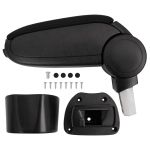 Cotieră auto, negru, 14,5x31,5x(30-48) cm ABS GartenMobel Dekor