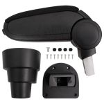 Cotieră auto, negru, 15,5x32x(41-54) cm ABS GartenMobel Dekor