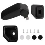 Cotieră auto, negru, 15x32x(40-52) cm ABS GartenMobel Dekor