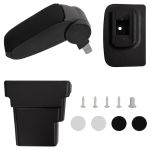 Cotieră auto, negru, 17x32x(37-53) cm ABS GartenMobel Dekor