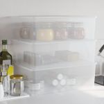 Cutii de depozitare din plastic, 3 buc., 25 L, stivuibile GartenMobel Dekor