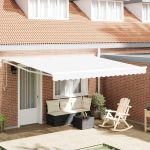 Cortina Retractabilă Alb 400 × 300 cm Poliester și Aluminiu GartenMobel Dekor