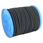 Gumolano elastic Strend Pro R100, 6 mm, negru, 90 m, rezistență 90 kg