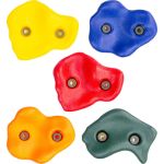 Set 5 prize de escaladă LEQ Haruki din plastic, multicolore, 150 kg