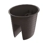 Ghiveci de balcon Ratolla Railing Oval 30 cm, maro, pentru balustradă