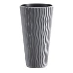 Kvetináč s vložkou SANDY Slim 400, šedá