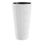 Kvetináč s vložkou SANDY Slim 400, biela