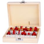 Set freze pentru freză superioară Strend Pro, 12 piese, pentru lemn, coadă 8 mm