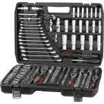 Trusă de scule Strend Pro S221, 215 piese, în valiză, 1/2 + 1/4 + 3/8