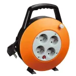 Prelungitor pe tambur Strend Pro CR040, 7,5 m, 4 prize, portocaliu